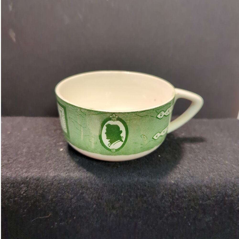 Royal China Colonial Homestead Green Tea Cup Vintage Farmhouse MCM PAIR OF TWO